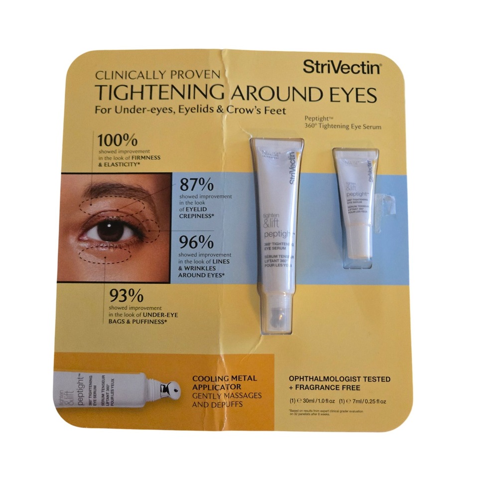 StriVectin Peptight 360 Tightening Eye Serum Set 1.25oz NIB Firming Brightening